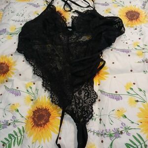 Black Lace Bodysuit by Bodyrage
